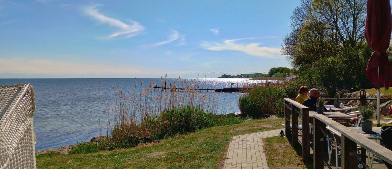 Alt-Reddevitz "Am Wasser" mit Boddenblick Terrasse und Boddenblick in Alt Reddevitz Am Wasser